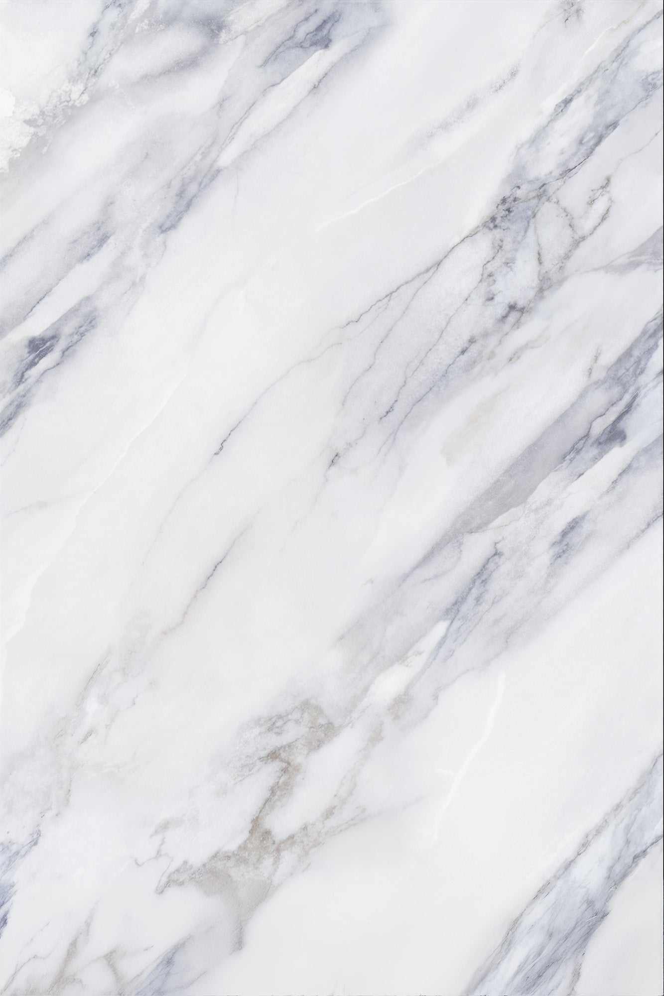 Italian Marble backdrop with Carrara White base and grey veining for luxury photography.