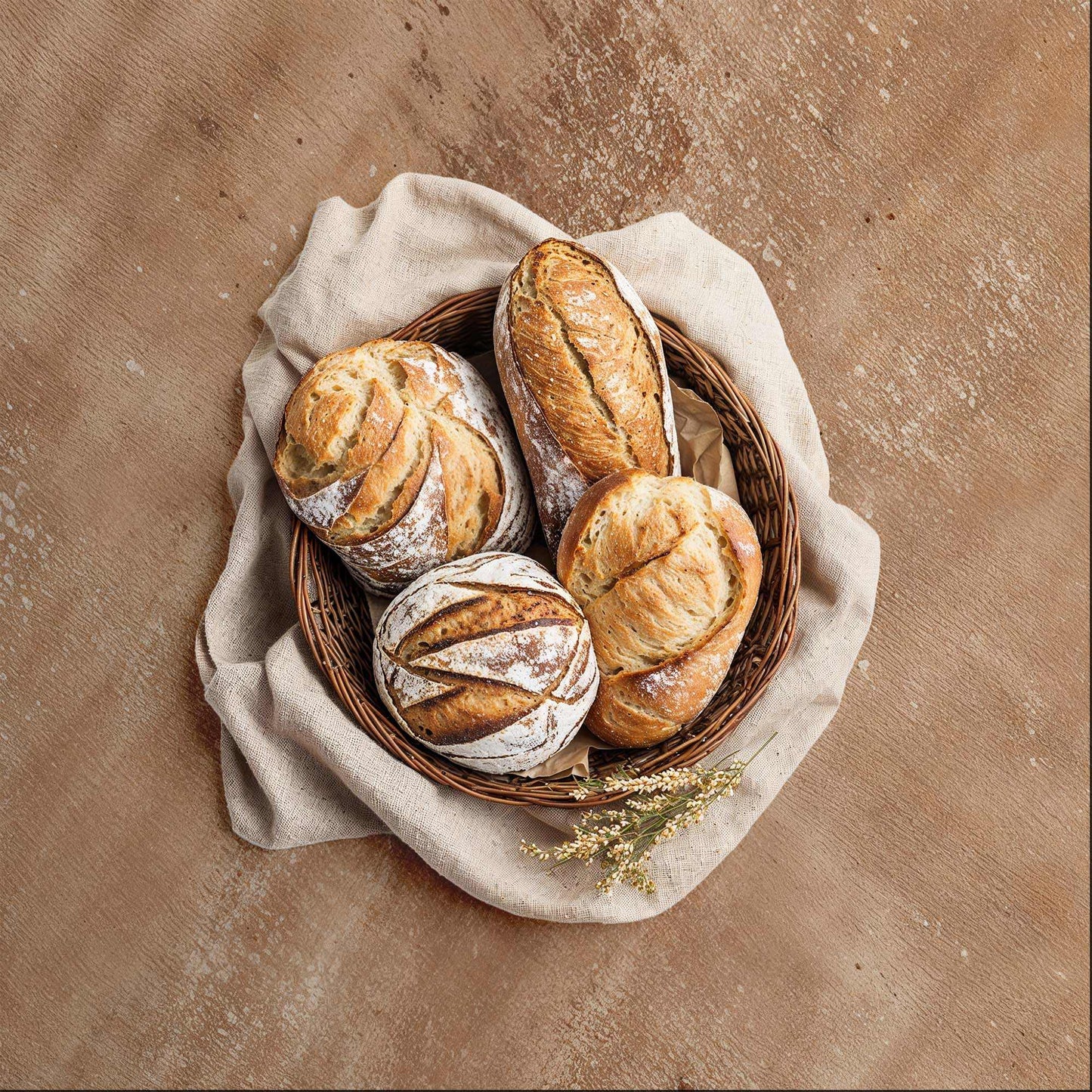 Sandstone Brushstrokes backdrop with earthy tones and subtle texture, enhancing food photography with a warm, rugged charm.
