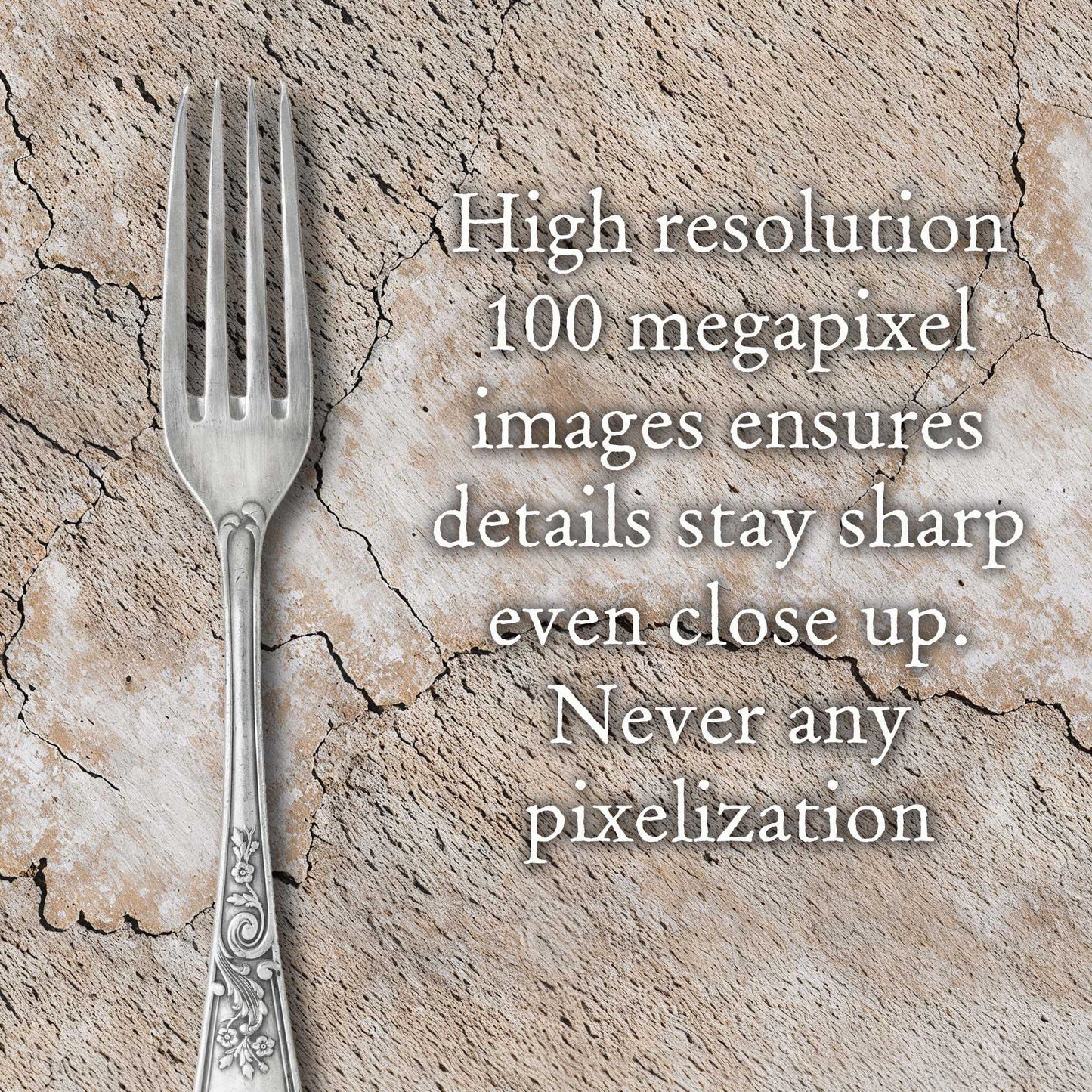 Worn Patina photography backdrop with aged, weathered texture and vintage fork.