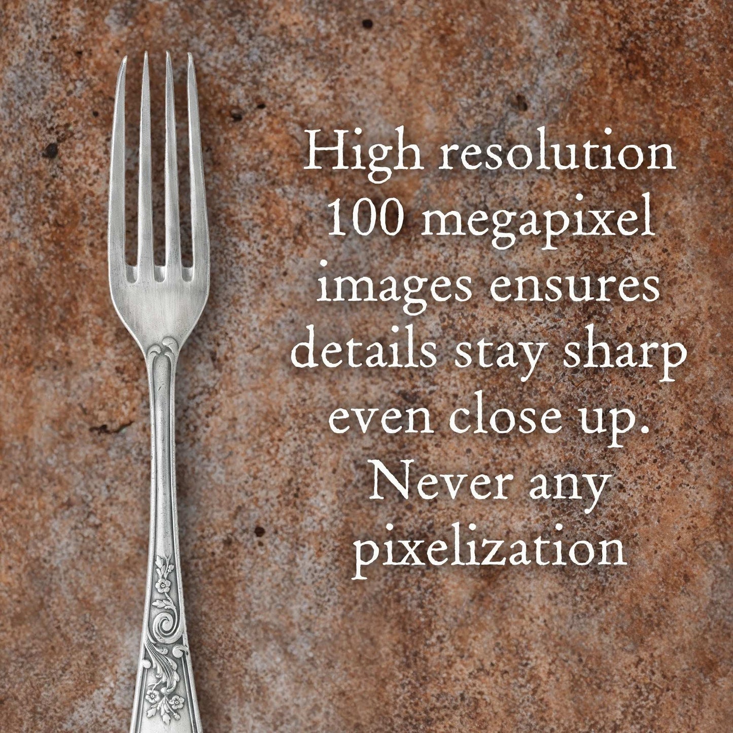 Old boiler backdrop with rust-infused texture and a fork, perfect for industrial chic photography.